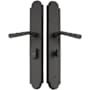 Emtek Sandcast Bronze Door Configuration 1 or 6 Patio Multi Point Trim with American Cylinder Below Handle Flat Black Bronze