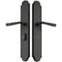 Emtek Sandcast Bronze Door Configuration 1 or 6 Inactive Multi Point Trim with American Cylinder Below Handle Flat Black Bronze