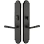 Emtek Sandcast Bronze Door Configuration 2 or 4 Keyed Entry Multi Point Trim with American Cylinder Above Handle Flat Black Bronze
