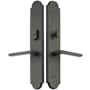 Emtek Sandcast Bronze Door Configuration 2 or 4 Keyed Entry Multi Point Trim with American Cylinder Above Handle Medium Bronze