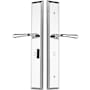 Emtek Brass Modern Door Configuration 1 or 6 Passage Multi Point Trim with American Cylinder Below Handle Polished Chrome