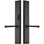 Emtek Brass Modern Door Configuration 2 or 4 Passage Multi Point Trim with American Cylinder Above Handle Flat Black