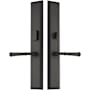 Emtek Brass Modern Door Configuration 2 or 4 Patio Multi Point Trim with American Cylinder Above Handle Flat Black