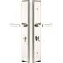 Emtek Brass Modern Door Configuration 5 Keyed Entry Multi Point Trim with European Cylinder Below Handle Lifetime Polished Nickel