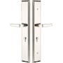 Emtek Brass Modern Door Configuration 5 Inactive Multi Point Trim with European Cylinder Below Handle Lifetime Polished Nickel