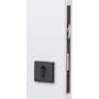 Emtek Euro Mortise Lock Body with Euro Profile Cylinder, Roller Latch and Square Trim Deadbolt Flat Black
