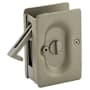 Emtek 3-1/2 Inch Height Solid Brass Privacy Pocket Door Lock Tumbled White Bronze