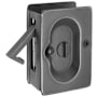 Emtek 3-1/2 Inch Height Solid Brass Privacy Pocket Door Lock Flat Black