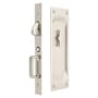 Emtek 7-1/2 Inch Solid Brass Privacy Mortise Pocket Door Lock for 1-3/8" Thick Doors Satin Nickel