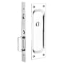 Emtek 7-1/2 Inch Solid Brass Privacy Mortise Pocket Door Lock for 1-3/8" Thick Doors Polished Chrome