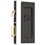 Emtek Modern Rectangular 7-1/4 Inch Privacy Mortise Pocket Door Lock for 1-3/8" Thick Doors Oil Rubbed Bronze