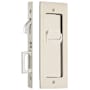 Emtek Modern Rectangular 7-1/4 Inch Privacy Mortise Pocket Door Lock for 1-3/8" Thick Doors Polished Nickel