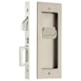 Emtek Modern Rectangular 7-1/4 Inch Privacy Mortise Pocket Door Lock for 1-3/8" Thick Doors Satin Nickel
