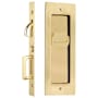 Emtek Modern Rectangular 7-1/4 Inch Privacy Mortise Pocket Door Lock for 1-3/8" Thick Doors French Antique