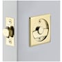 Emtek Square Tubular 2-1/2" Privacy Pocket Door Lock Polished Brass