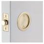 Emtek Round Tubular 2-1/2" Passage Pocket Door Pull Satin Brass