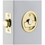Emtek Round Tubular 2-1/2" Privacy Pocket Door Lock Polished Brass