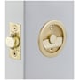 Emtek Round Tubular 2-1/2" Privacy Pocket Door Lock Satin Brass
