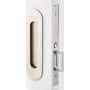 Emtek Narrow Oval 7-1/4 Inch Tall Passage Mortise Pocket Door Pull for 1-3/8" Thick Doors Satin Nickel