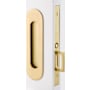 Emtek Narrow Oval 7-1/4" Tall Passage Pocket Door Pull Satin Brass