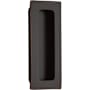 Emtek Modern Rectangular 4 Inch Tall Rectangular Flush Door Pull Oil Rubbed Bronze