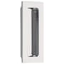 Emtek Modern Rectangular 4 Inch Tall Rectangular Flush Door Pull Polished Chrome