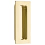 Emtek Modern Rectangular 4 Inch Tall Rectangular Flush Door Pull Polished Brass