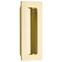Emtek Modern Rectangular 4 Inch Tall Rectangular Flush Door Pull Unlacquered Brass