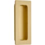 Emtek Modern Rectangular 4 Inch Tall Rectangular Flush Door Pull Satin Brass