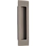 Emtek Modern Rectangular 6 Inch Tall Rectangular Flush Door Pull Pewter