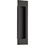 Emtek Modern Rectangular 6 Inch Tall Rectangular Flush Door Pull Flat Black