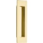 Emtek Modern Rectangular 6 Inch Tall Rectangular Flush Door Pull Polished Brass