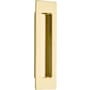 Emtek Modern Rectangular 6 Inch Tall Rectangular Flush Door Pull Unlacquered Brass