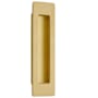 Emtek Modern Rectangular 6 Inch Tall Rectangular Flush Door Pull Satin Brass