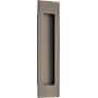 Emtek Modern Rectangular 7 Inch Tall Rectangular Flush Door Pull Pewter