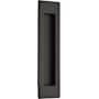 Emtek Modern Rectangular 7 Inch Tall Rectangular Flush Door Pull Flat Black