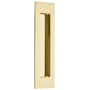 Emtek Modern Rectangular 7 Inch Tall Rectangular Flush Door Pull Polished Brass