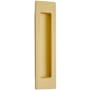 Emtek Modern Rectangular 7 Inch Tall Rectangular Flush Door Pull Satin Brass