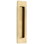 Emtek Modern Rectangular 7 Inch Tall Rectangular Flush Door Pull French Antique