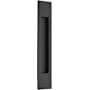 Emtek Modern Rectangular 10 Inch Tall Rectangular Flush Door Pull Flat Black