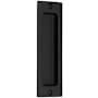 Emtek 6 Inch Tall Sandcast Bronze Modern Rectangular Flush Pull for Sliding Doors Flat Black