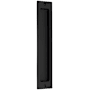 Emtek 10 Inch Tall Sandcast Bronze Modern Rectangular Flush Pull for Sliding Doors Flat Black