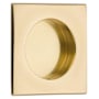 Emtek Square 2-1/2 Inch Square Flush Door Pull Polished Brass