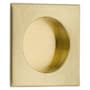 Emtek Square 2-1/2 Inch Square Flush Door Pull Satin Brass