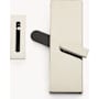 Emtek Modern Rectangular Surface Jamb Mounted Privacy Lock for Barn Doors Polished Nickel