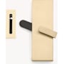 Emtek Modern Rectangular Surface Jamb Mounted Privacy Lock for Barn Doors Satin Brass