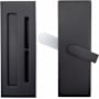 Emtek Modern Rectangular Barn Door Privacy Lock and Flush Pull Oil Rubbed Bronze
