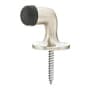 Emtek Angled Floor Mounted Door Stop from the Door Accessories Collection Satin Nickel