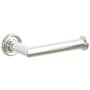 Emtek Modern Tubular Wall Mounted Euro Toilet Paper Holder with Small Regular Rosette Polished Nickel