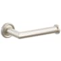 Emtek Modern Tubular Wall Mounted Euro Toilet Paper Holder with Small Regular Rosette Satin Nickel